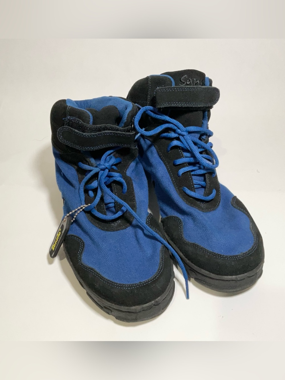 Sansha Skazz Size 18M Boomerang Split Sole Canvas Dance Sneakers Blue Black